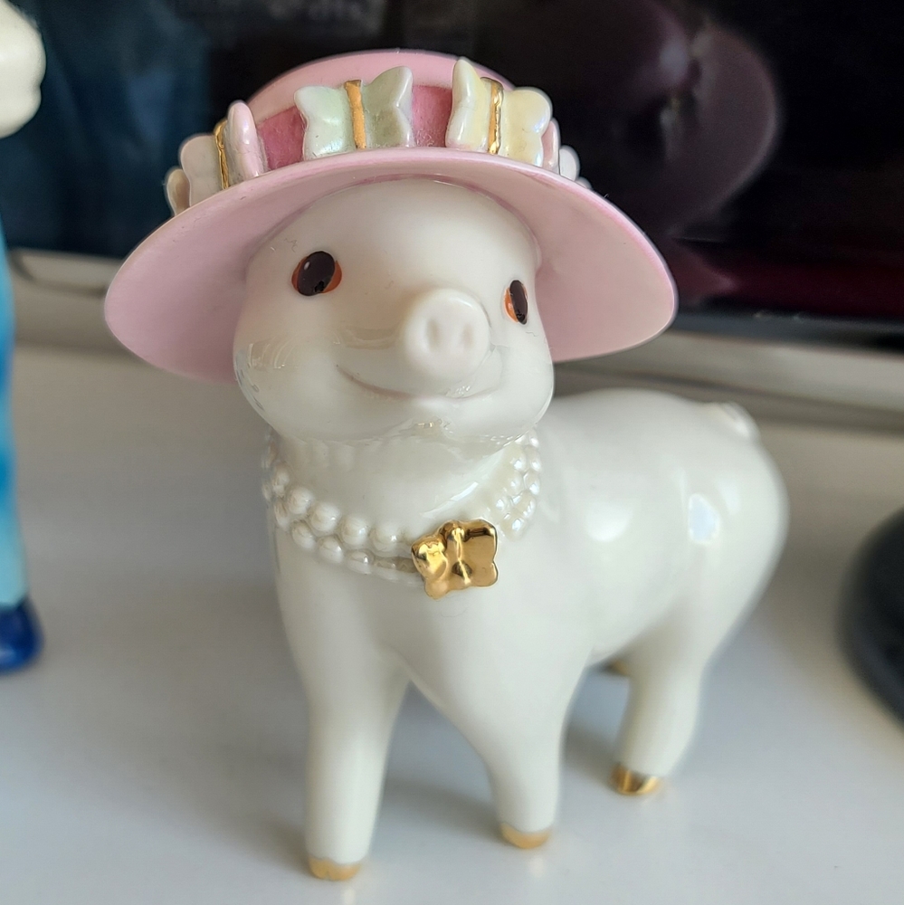 RARE Lenox Figurine Sadie's Sunday Best Pig